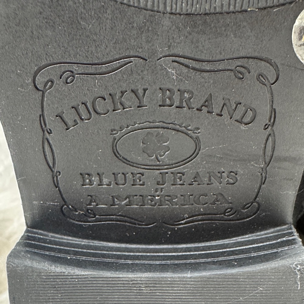 Lucky Brand Black Leather Riding Boots size 7.5M - Picture 8 of 10